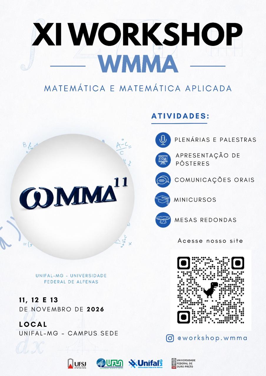Cartaz oficial do XI Workshop de Matemática e Matemática Aplicada